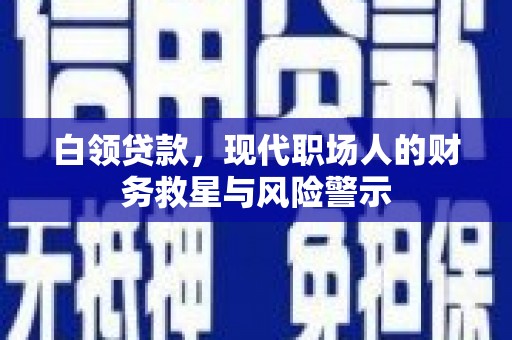 赣州白领贷款，现代职场人的财务救星与风险警示