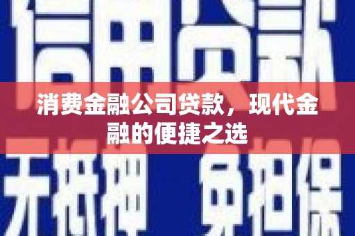 赣州消费金融公司贷款，现代金融的便捷之选