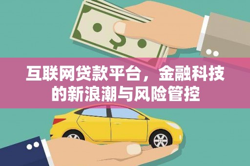 赣州互联网贷款平台，金融科技的新浪潮与风险管控
