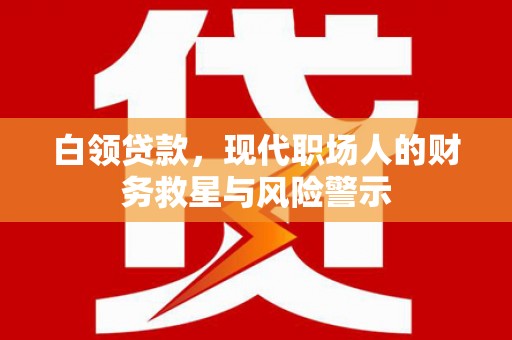 赣州白领贷款，现代职场人的财务救星与风险警示