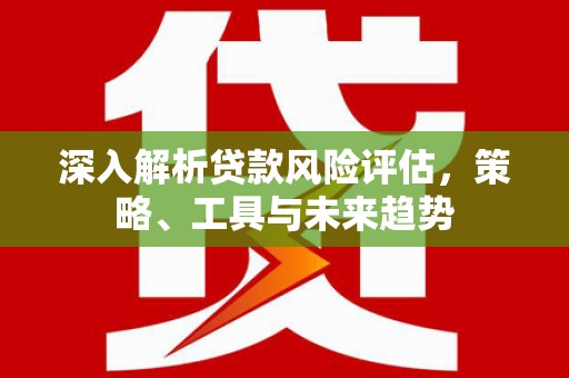 赣州深入解析贷款风险评估，策略、工具与未来趋势