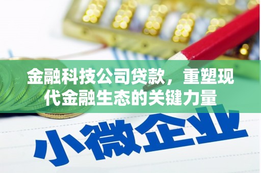 赣州金融科技公司贷款，重塑现代金融生态的关键力量