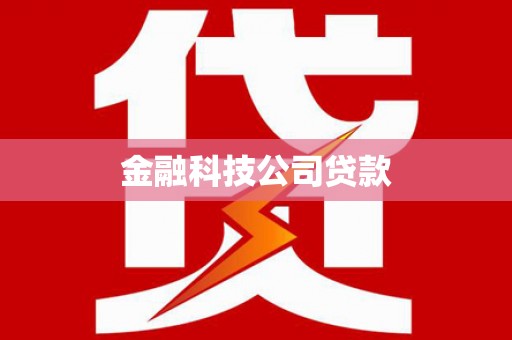 赣州金融科技公司贷款